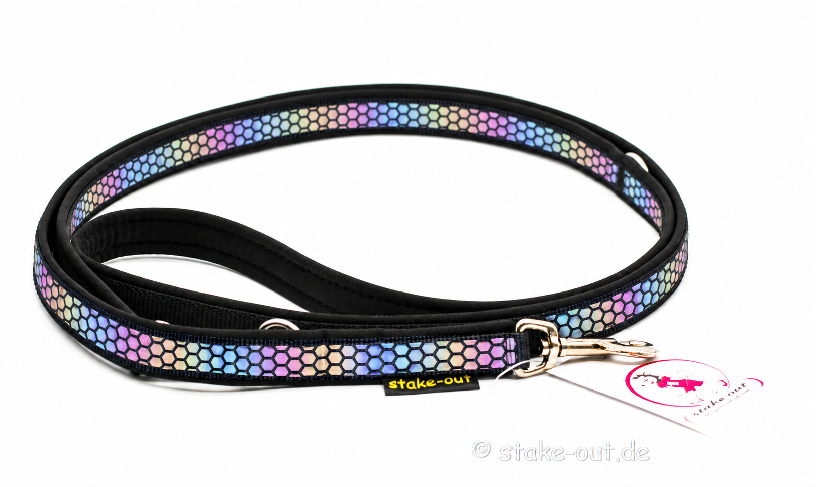 Verstellbare Leine Soft Rainbow Reflect