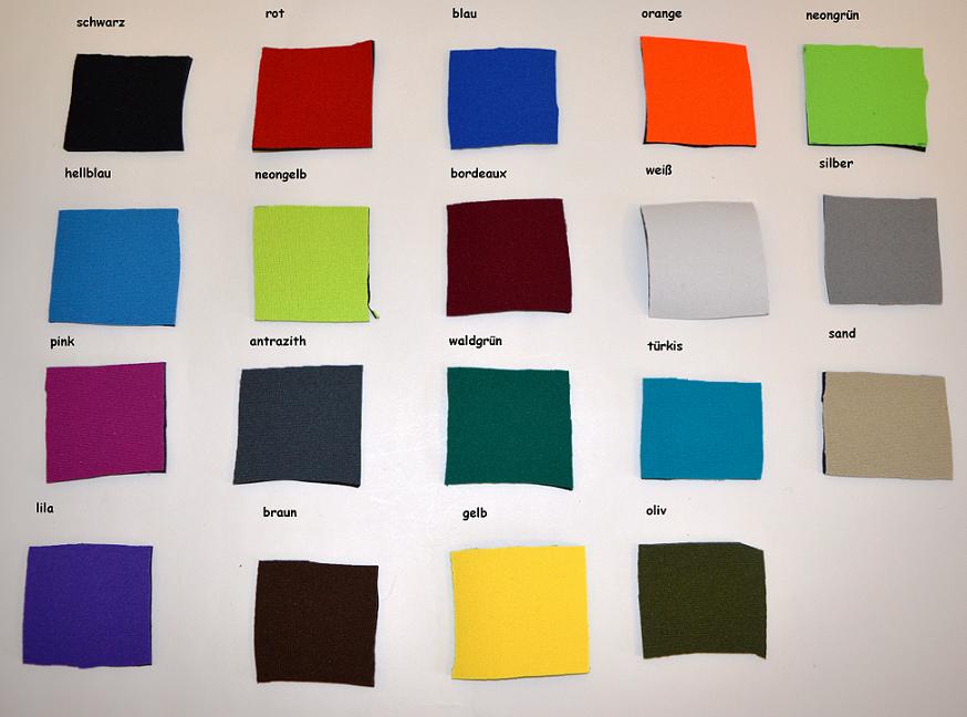 Neopren Farben