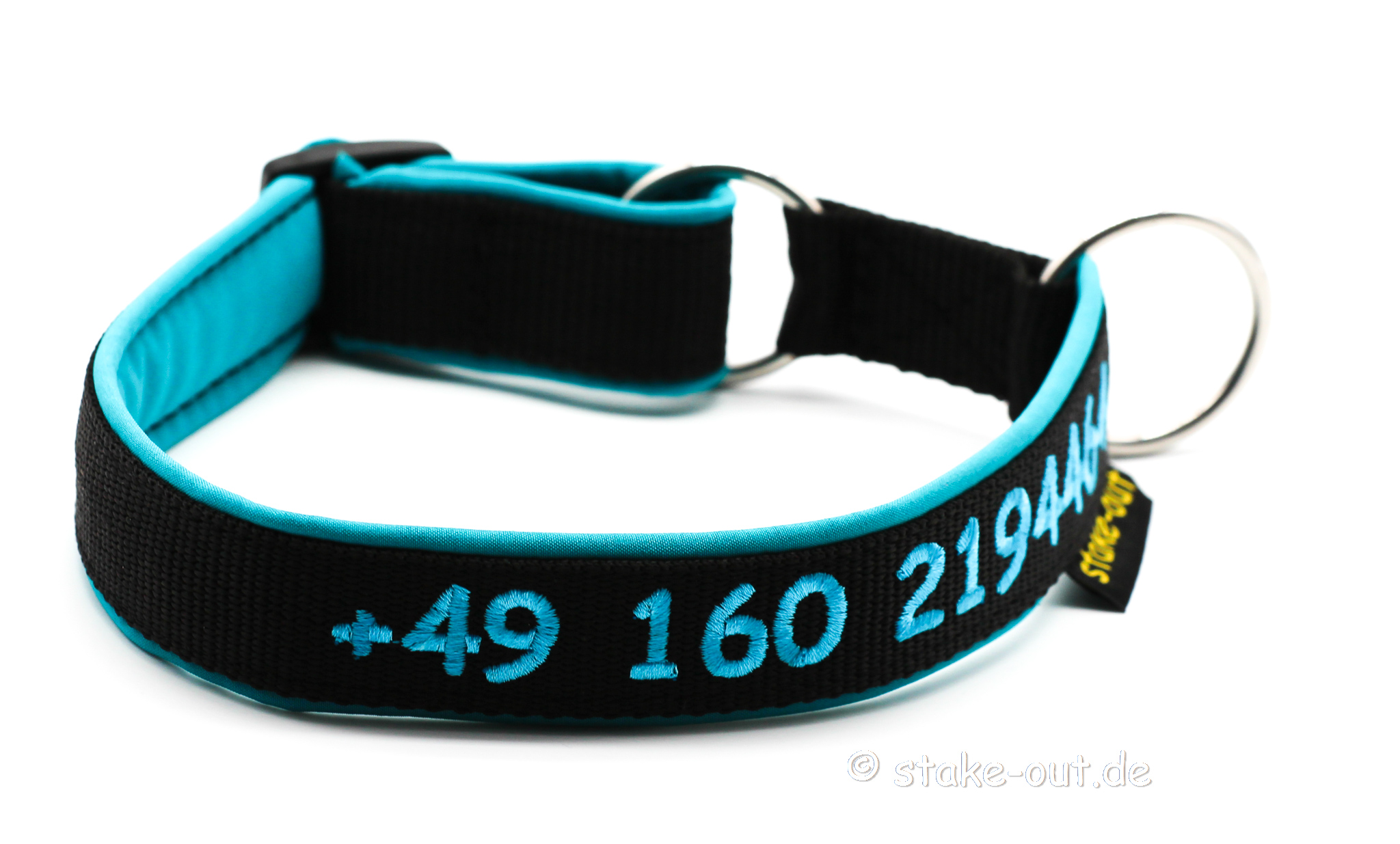 Verstell Halsband MUSHING mit Bestickung & Softshell Polsterung