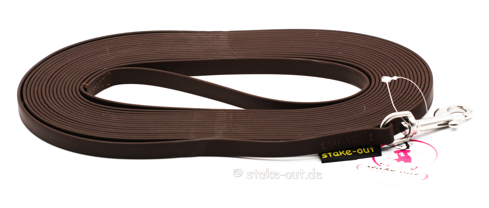 Schleppleine 5 m aus Biothane, Farbe Braun – robuste Trainingsleine für Hunde