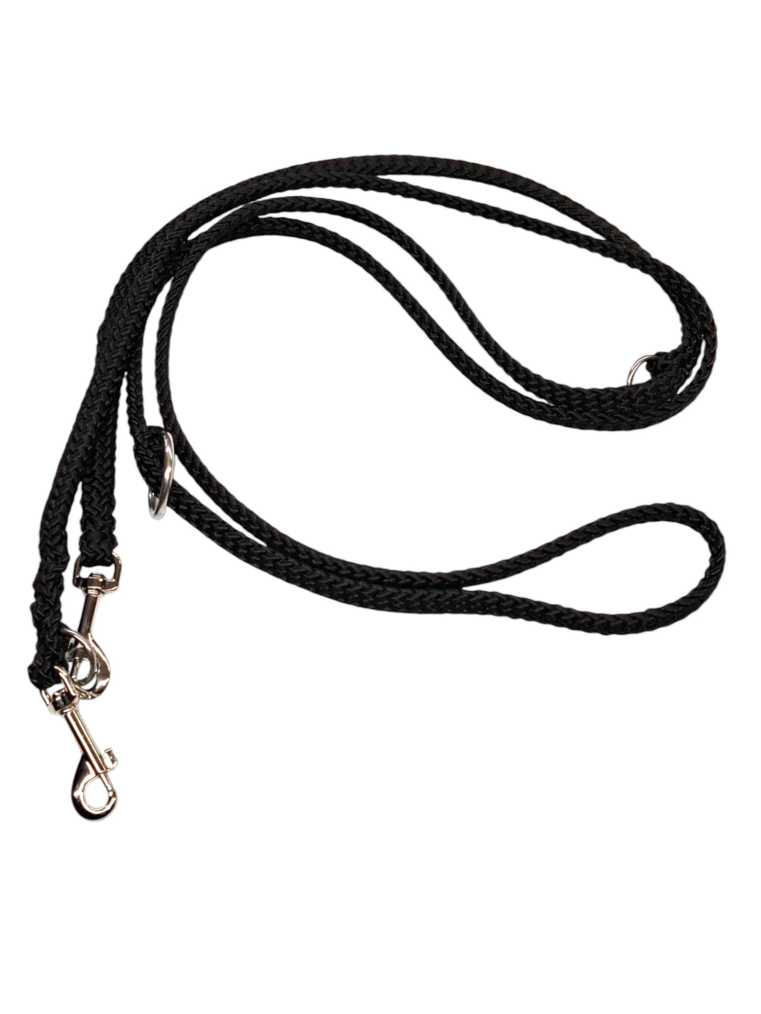 Stake-Out Seilleine 2,50 m in Schwarz aus PP-Hohlseil mit Edelstahlringen