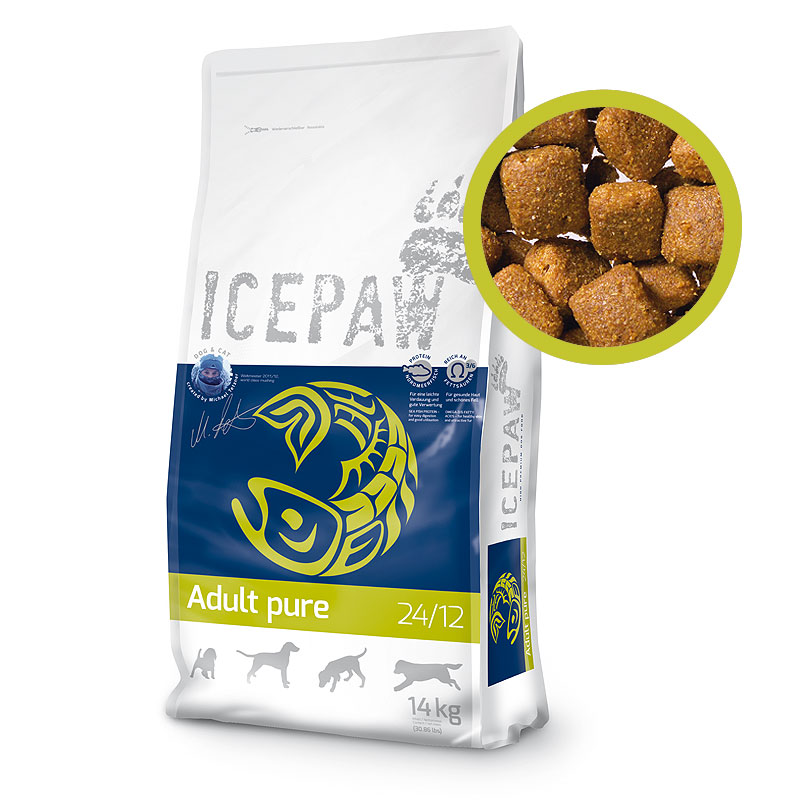ICEPAW Adult Pure Hundefutter 14 kg mit Hering und Reis