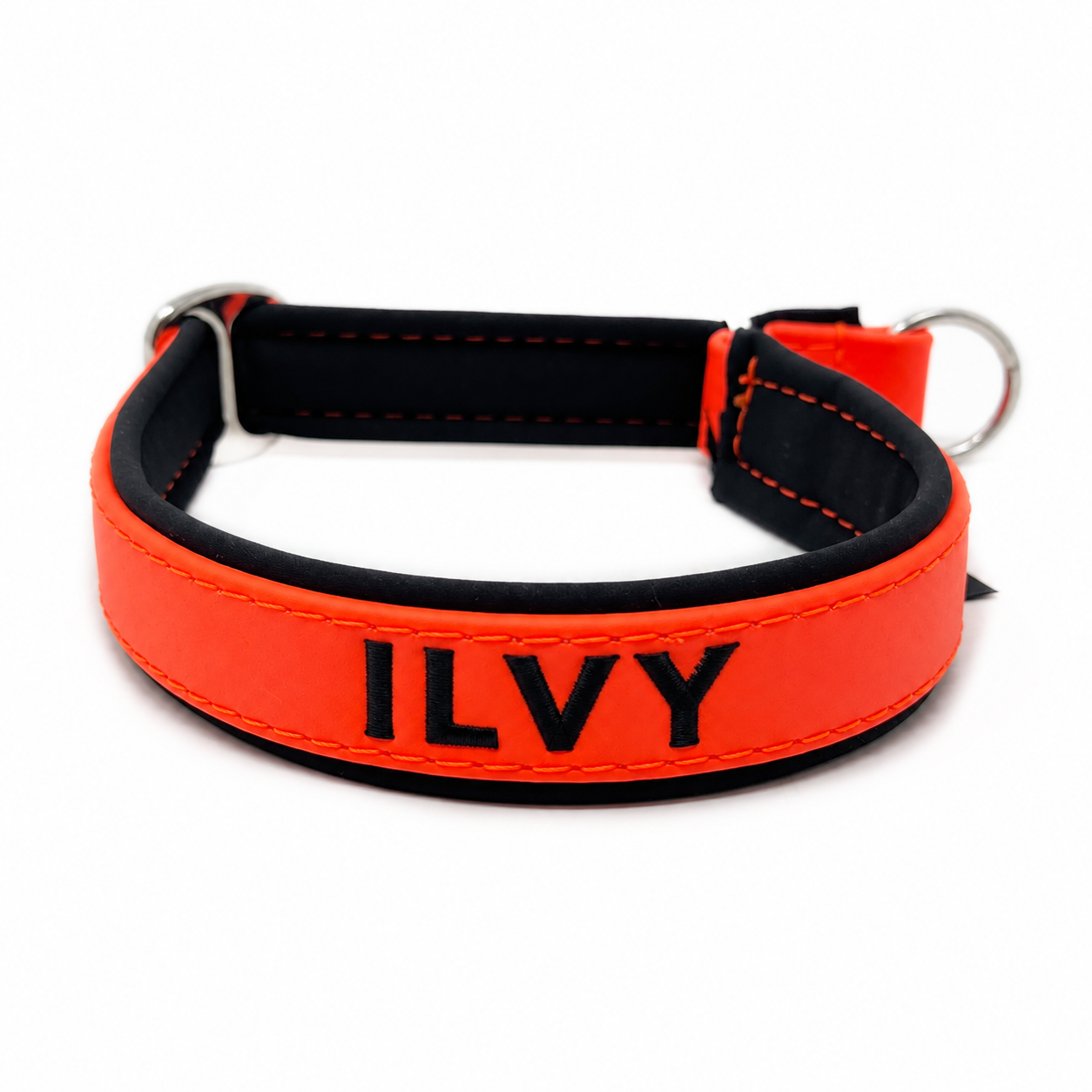Biothane Zugstopp-Halsband - bestickt
