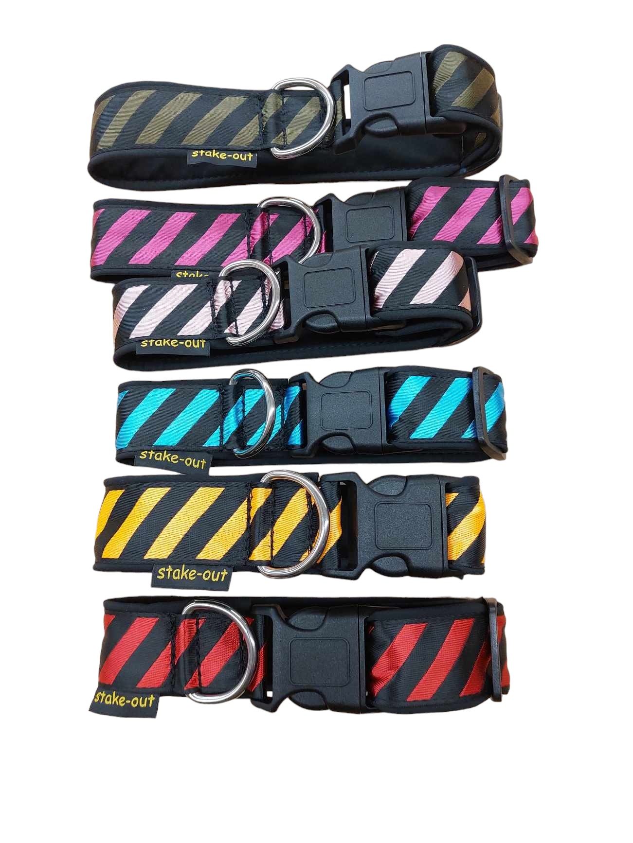 40 mm Softshell-Hundehalsband mit Kunststoffsteckschnalle in mehreren Farben für mittelgroße und große Hunde