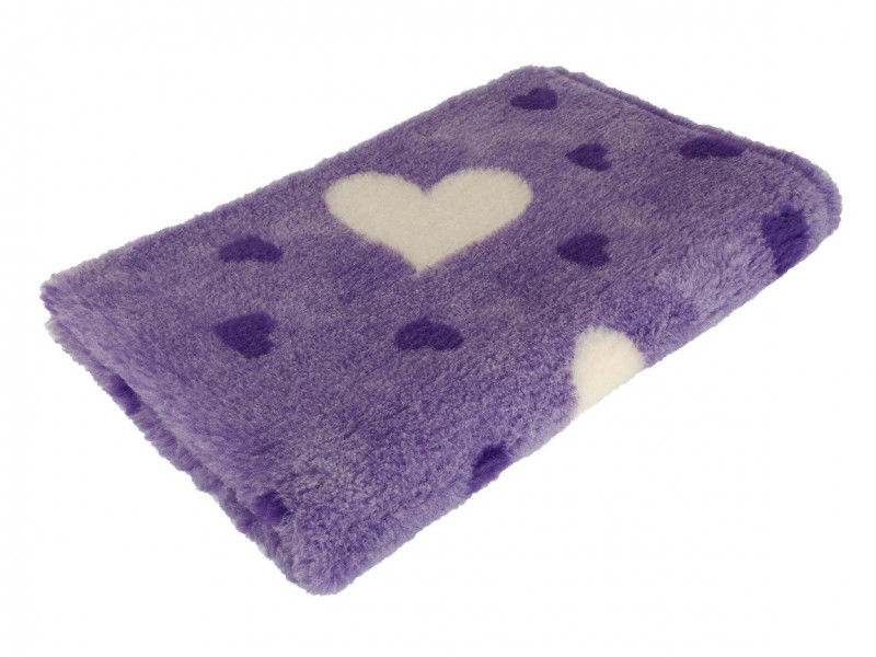 Vetbed Große Herzen lila