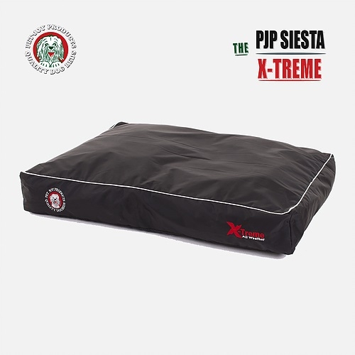Outdoor-Hundekissen Siesta EXTREME in Schwarz, robustes und wetterbeständiges Hundekissen für den Außenbereich