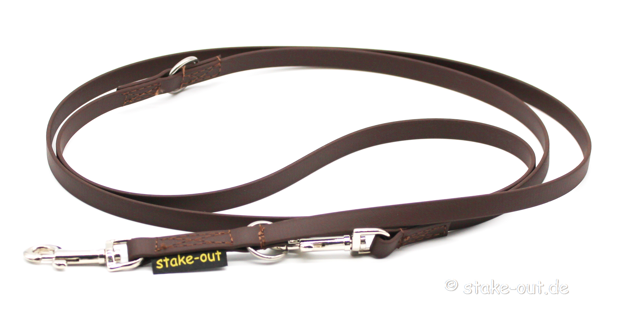 Verstellbare Biothane Hundeleine in Braun – 2m