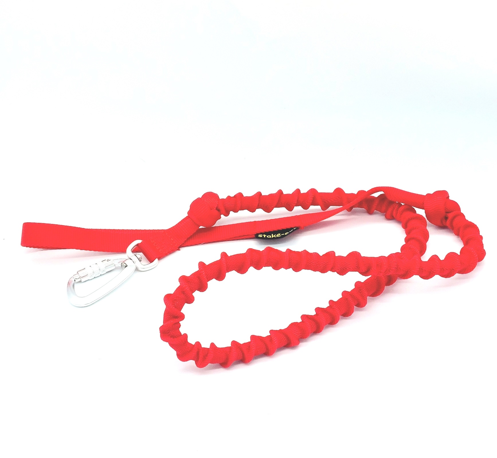 Stake-Out Bungee Leine 1,30–1,90 m in Rot mit Twistlock-Karabiner