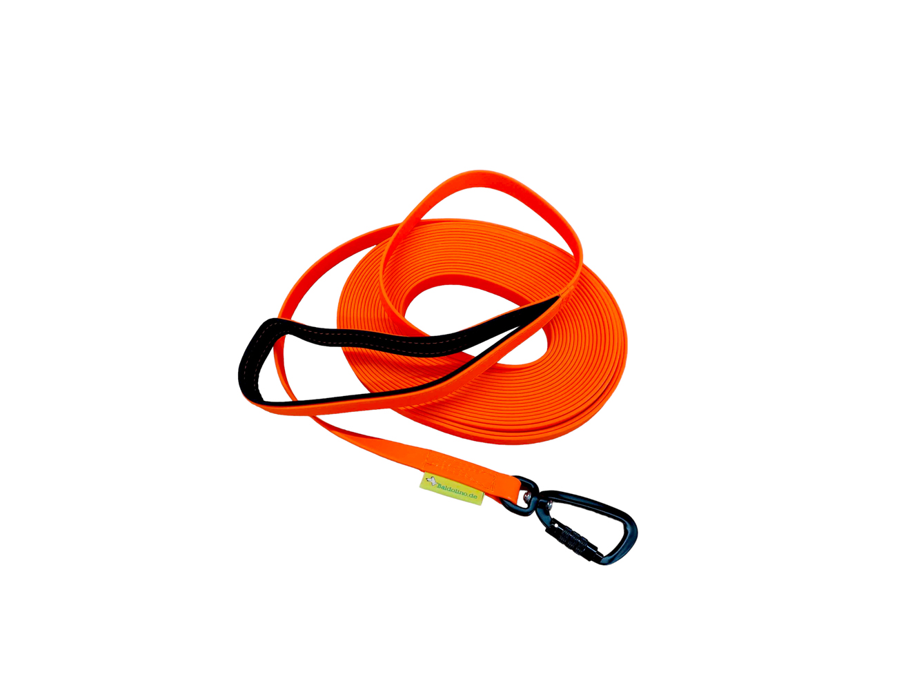 Leichte, robuste Schleppleinen aus Biothane oder Gurtband – wahlweise mit oder ohne Handschlaufe. Ideal für Rückruftraining, kontrollierten Freilauf und Nasenarbeit.