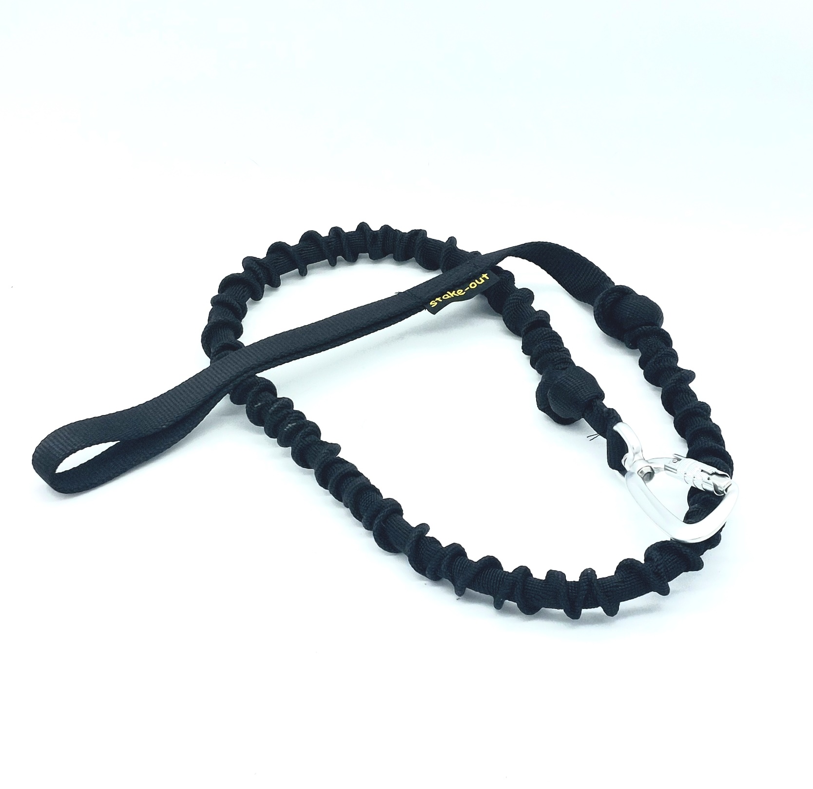 Stake-Out Bungee Leine 1,30–1,90 m in Schwarz mit Twistlock-Karabiner