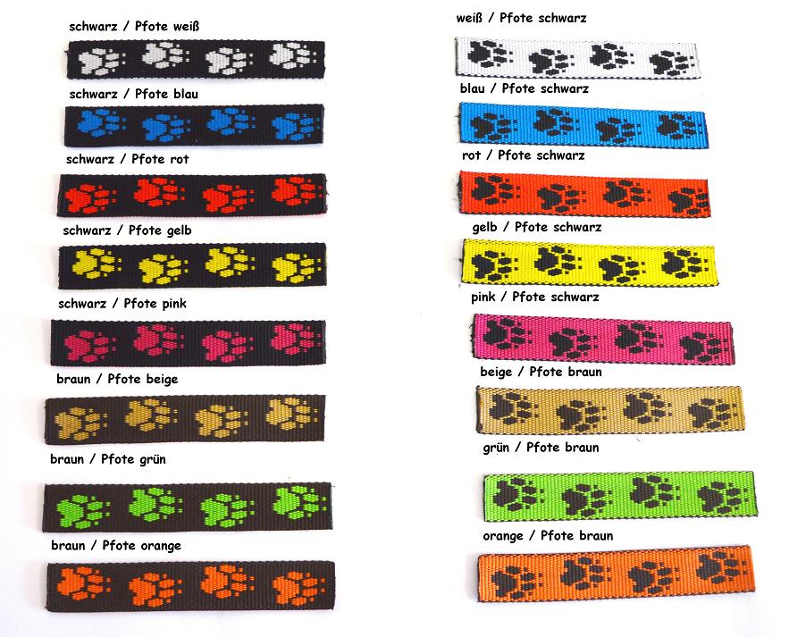 Gurtband Pfotenmotiv