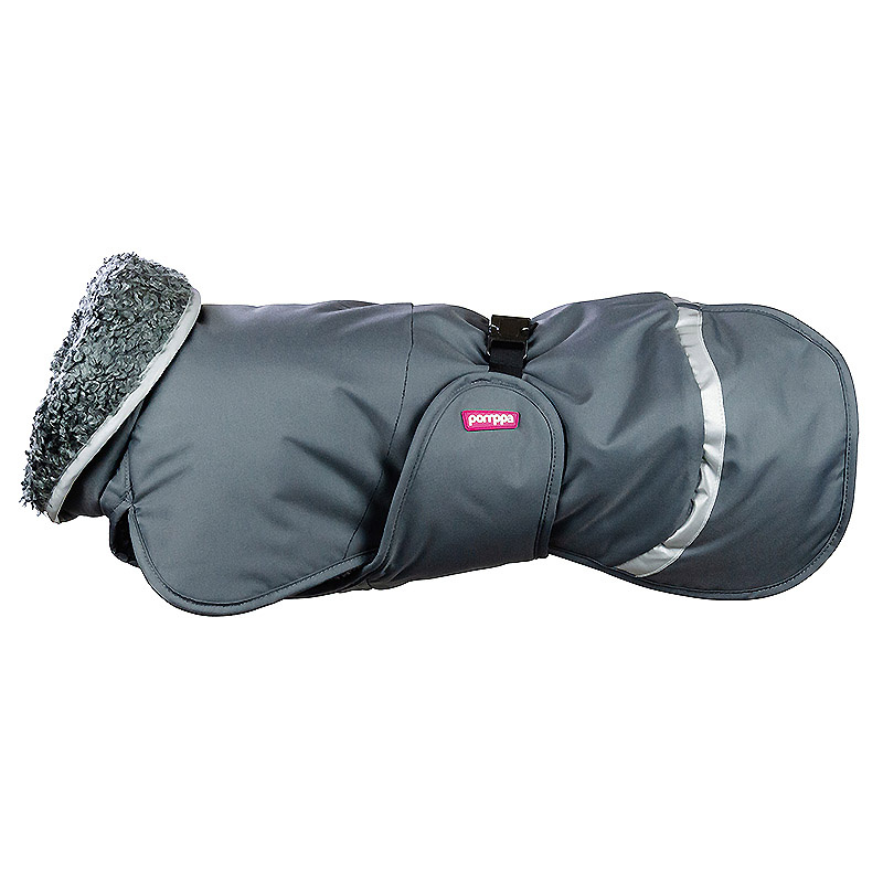 Pomppa Toppa Wintermantel grau 56-60cm Rückenlänge