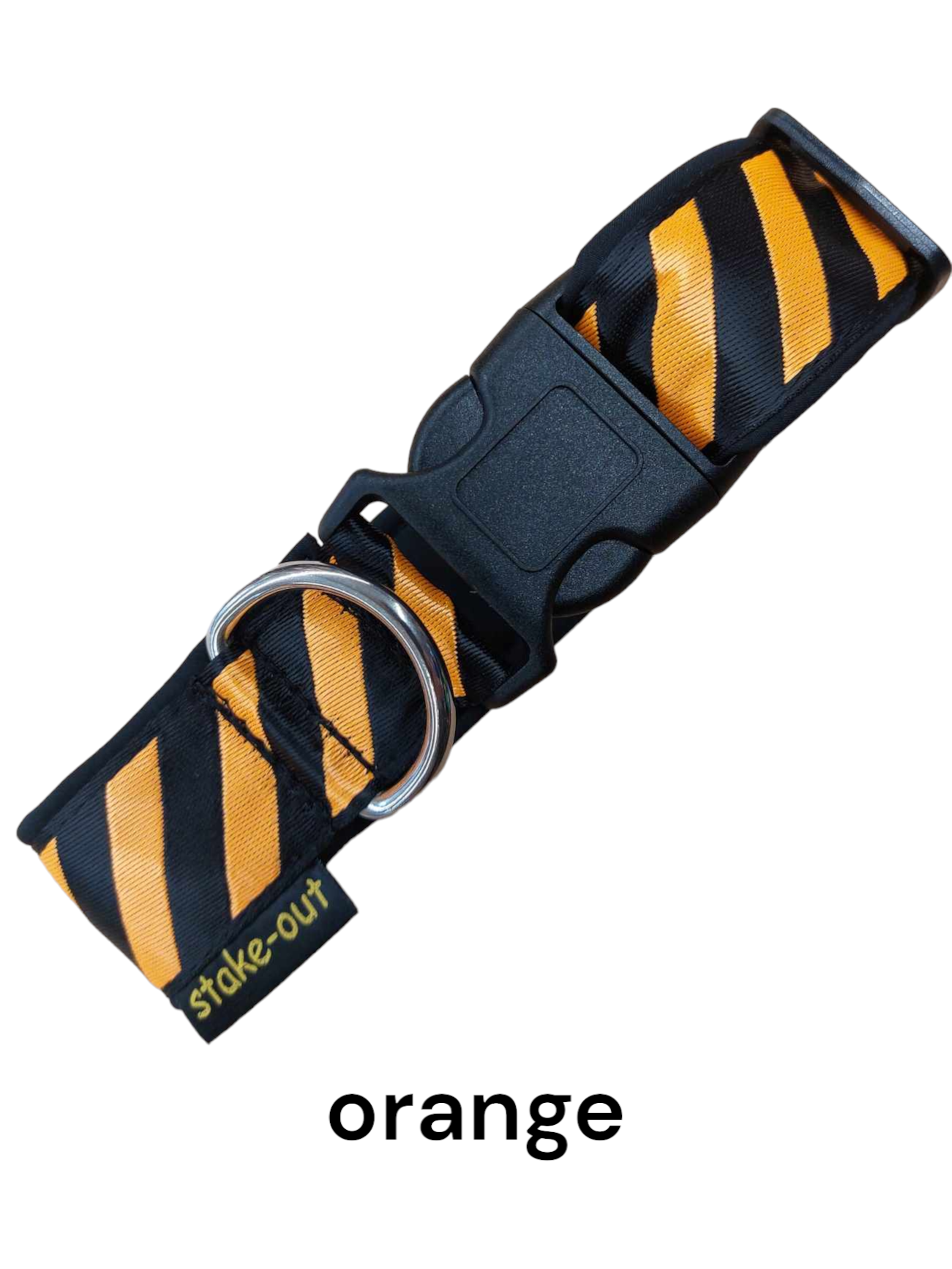 Softshell-Hundehalsband 40 mm in Orange/Schwarz mit Steckschnalle