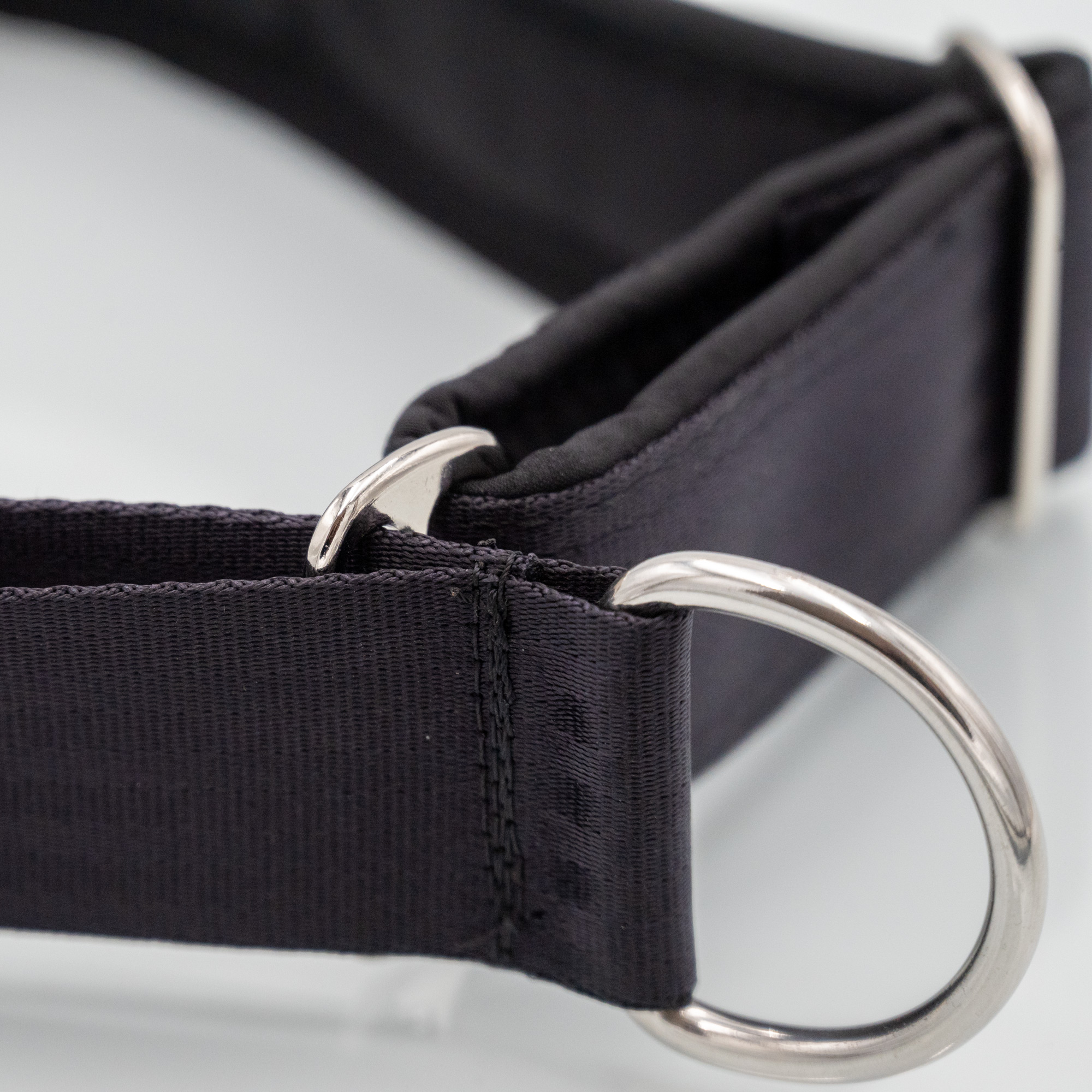 Zugstopp-Hundehalsband Anthrazit/Schwarz – Detailansicht