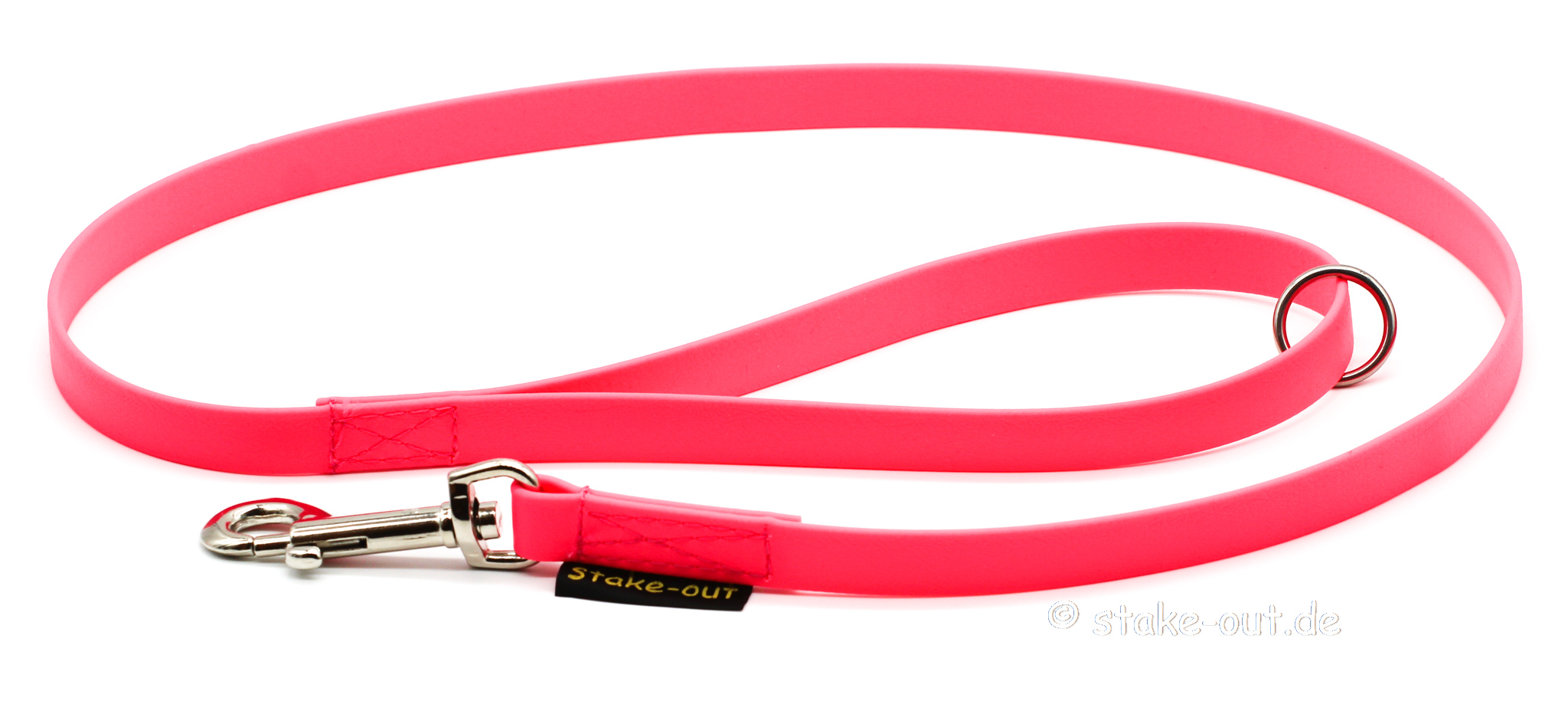 Biothane Führleine 1m in Pink mit Handschlaufe