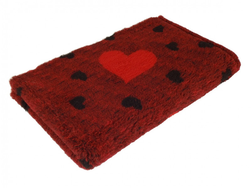 Vetbed Große Herzen rot