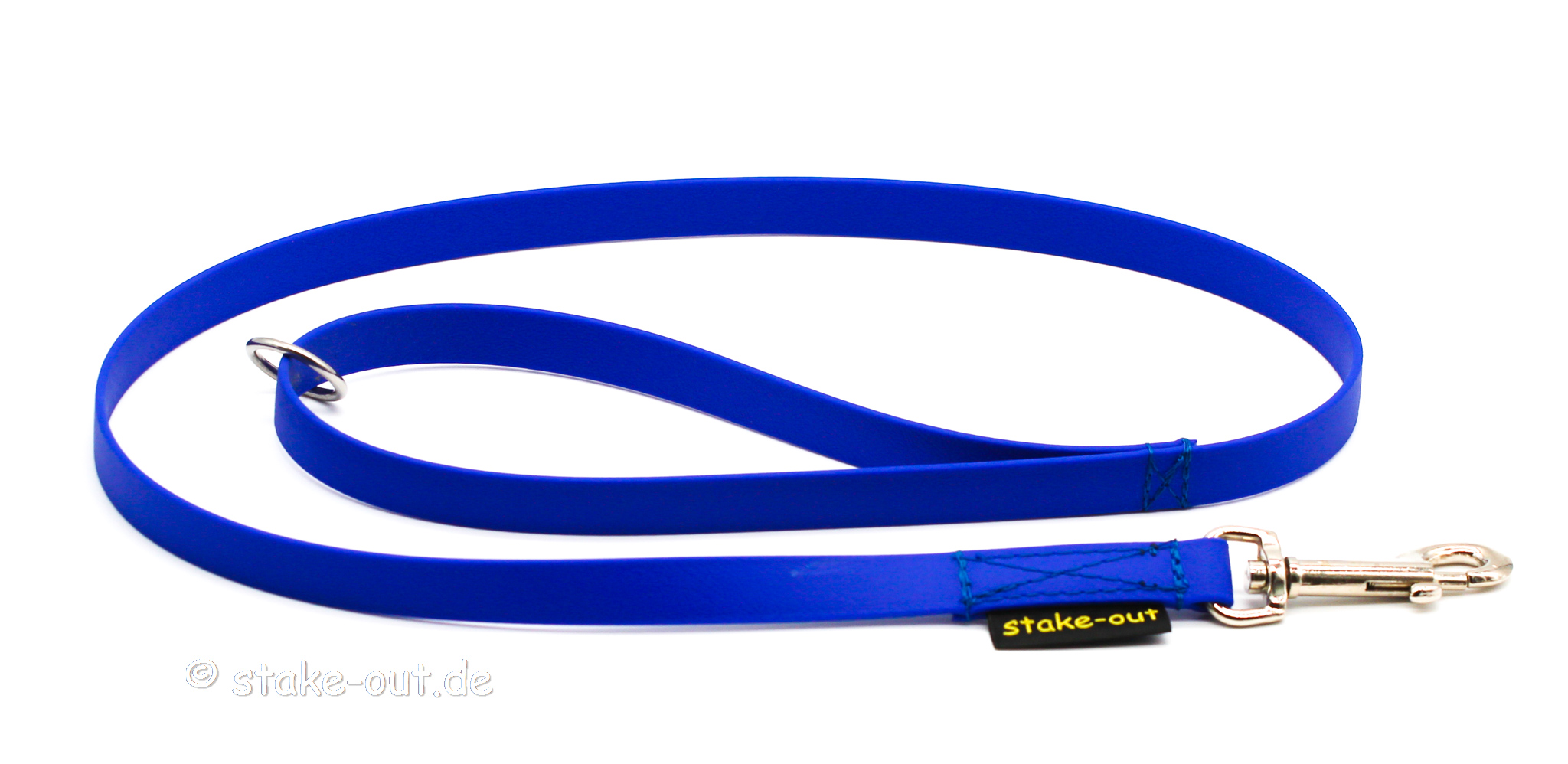 Biothane Führleine 1m in Blau mit Handschlaufe
