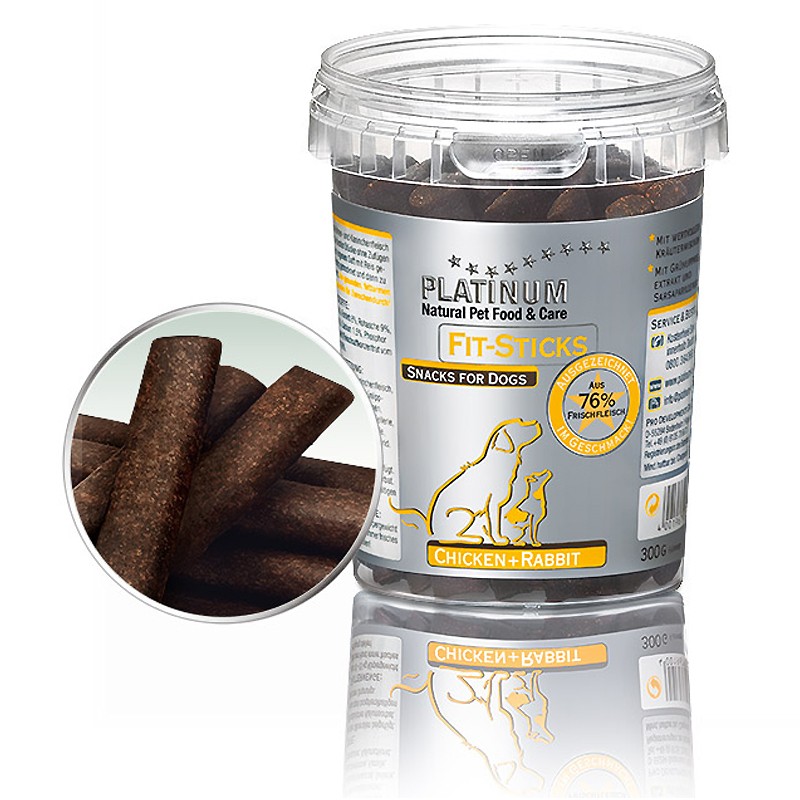 Platinum Fit Sticks Chicken & Rabbit weiche Hundesnacks aus Huhn und Kaninchen