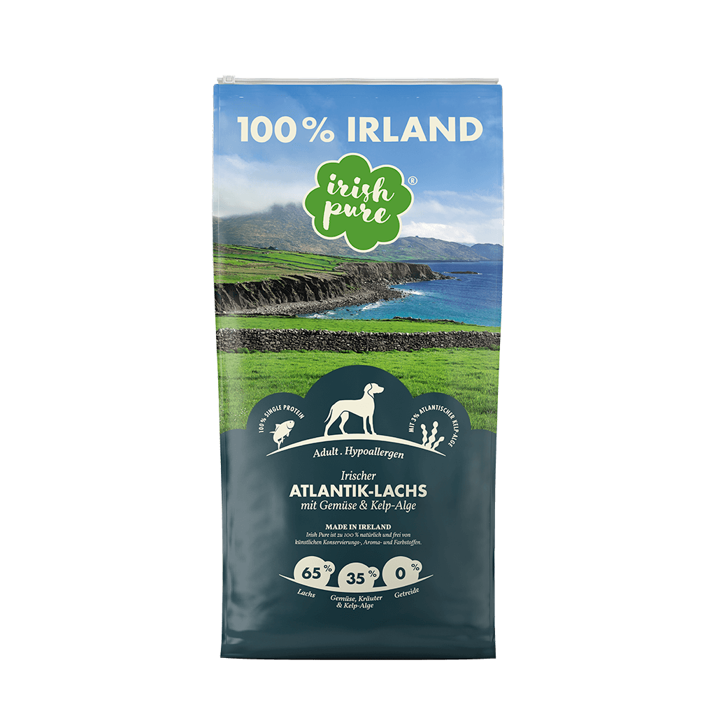 Irischer Atlantik Lachs Hundefutter von Irish Pure für erwachsene Hunde, 14 kg Sack