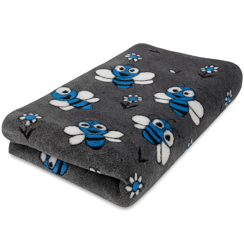 Vetbed "Bienen grau-blau"