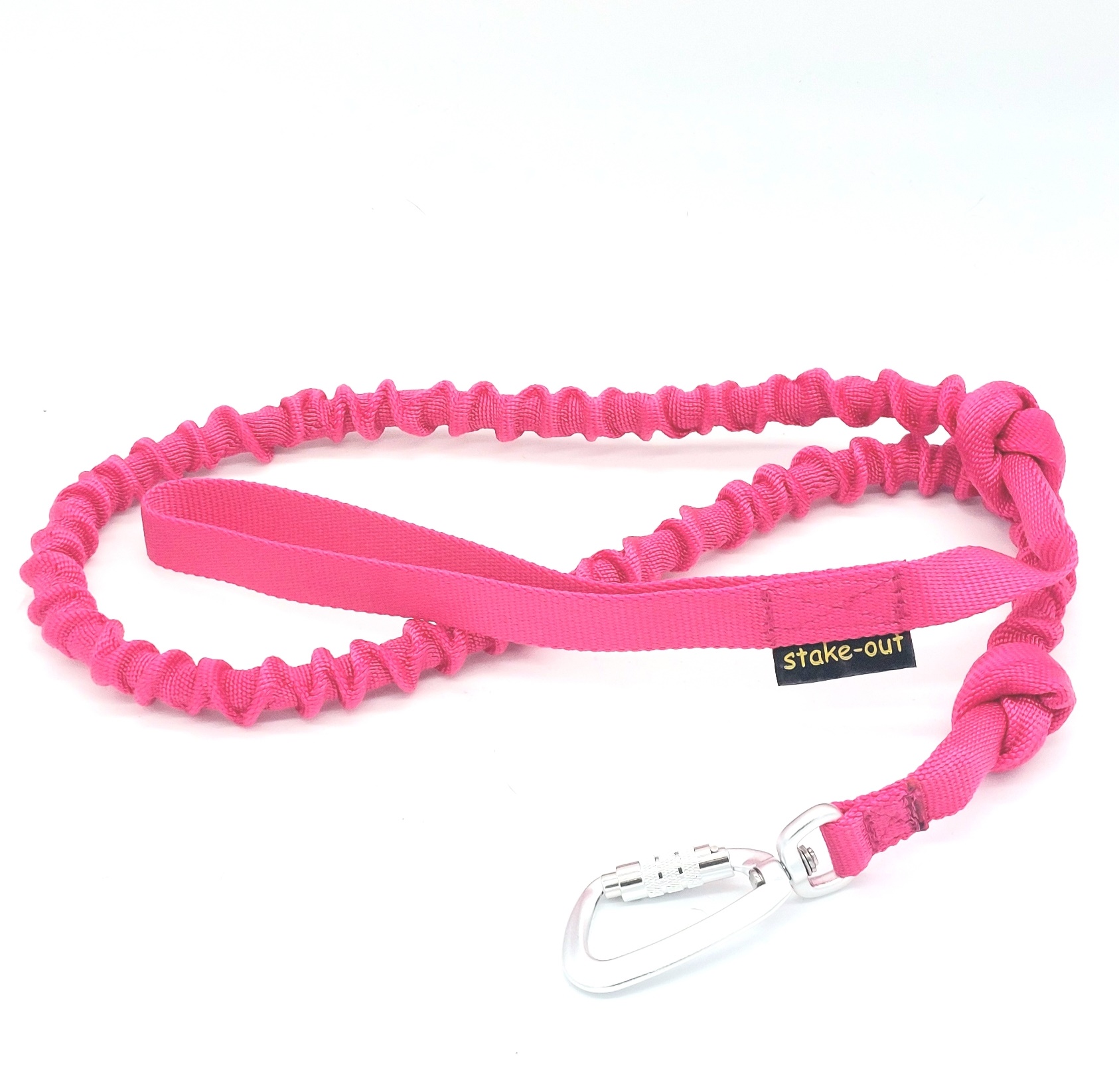 Stake-Out Bungee Leine 1,30–1,90 m in Pink mit Twistlock-Karabiner
