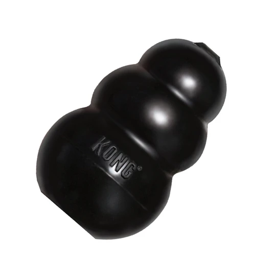 KONG Extreme Medium in Schwarz, robustes Hundespielzeug aus strapazierfähigem Naturgummi ohne Verpackung.