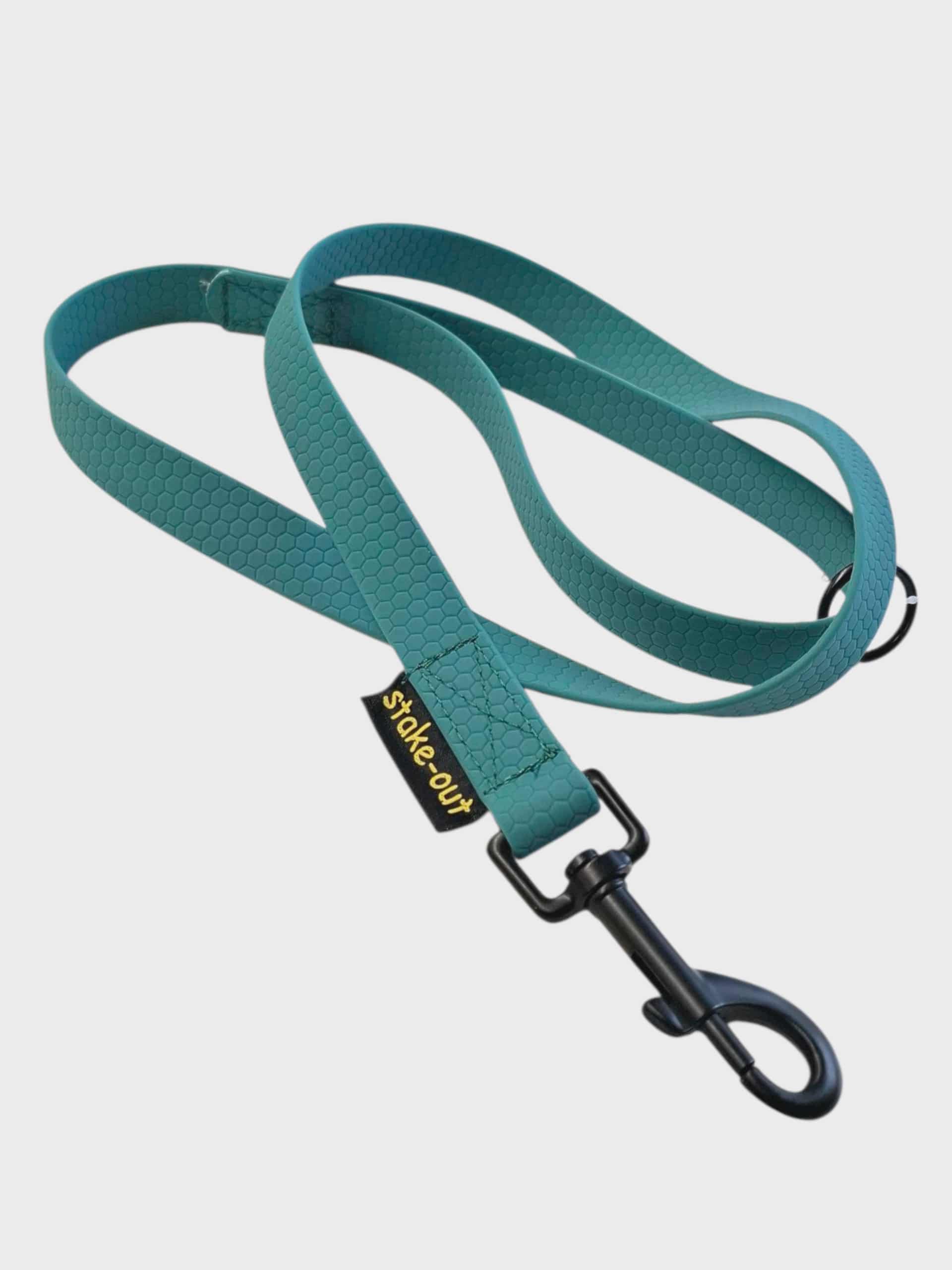 Führleine Hexa in Jägergrün (Petrol) aus Hexagurtband