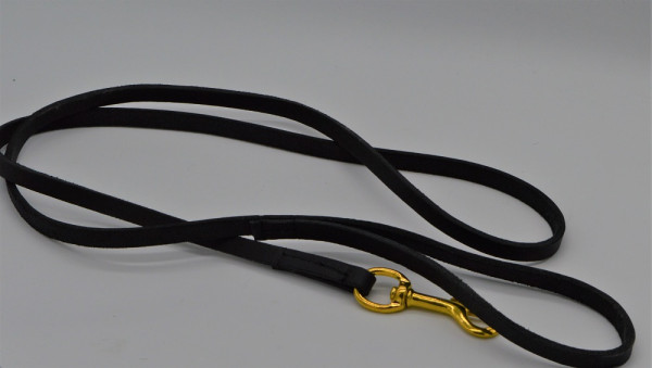 Fettlederleine 1,50m, schwarz 10 mm LL10