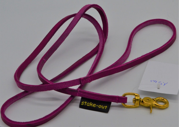 Fettlederleine 1,50m, pink, (B-Ware) LL4