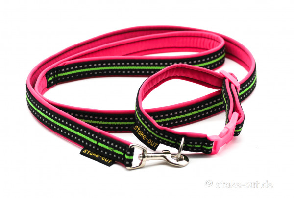 Set 1 Meter Leine & Klick Halsband Gr. S (001)