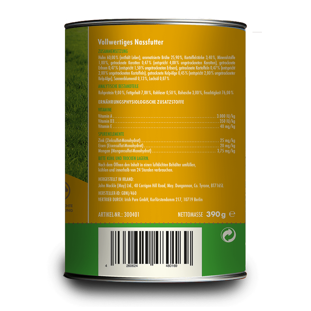 Irish Pure Adult Weidelamm lamb & chicken with vegetables and kelp 1,5 kg