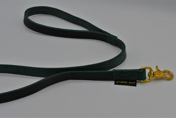 Fettlederleine 1m, waldgrüm 18mm LL7