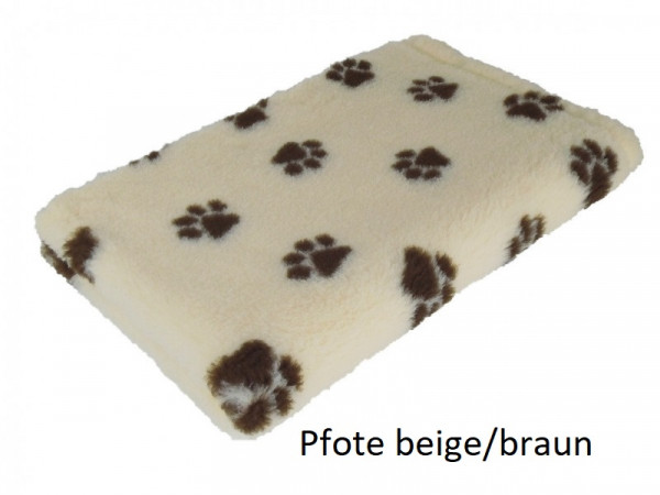 Vetbed beige mit braunen Pfoten